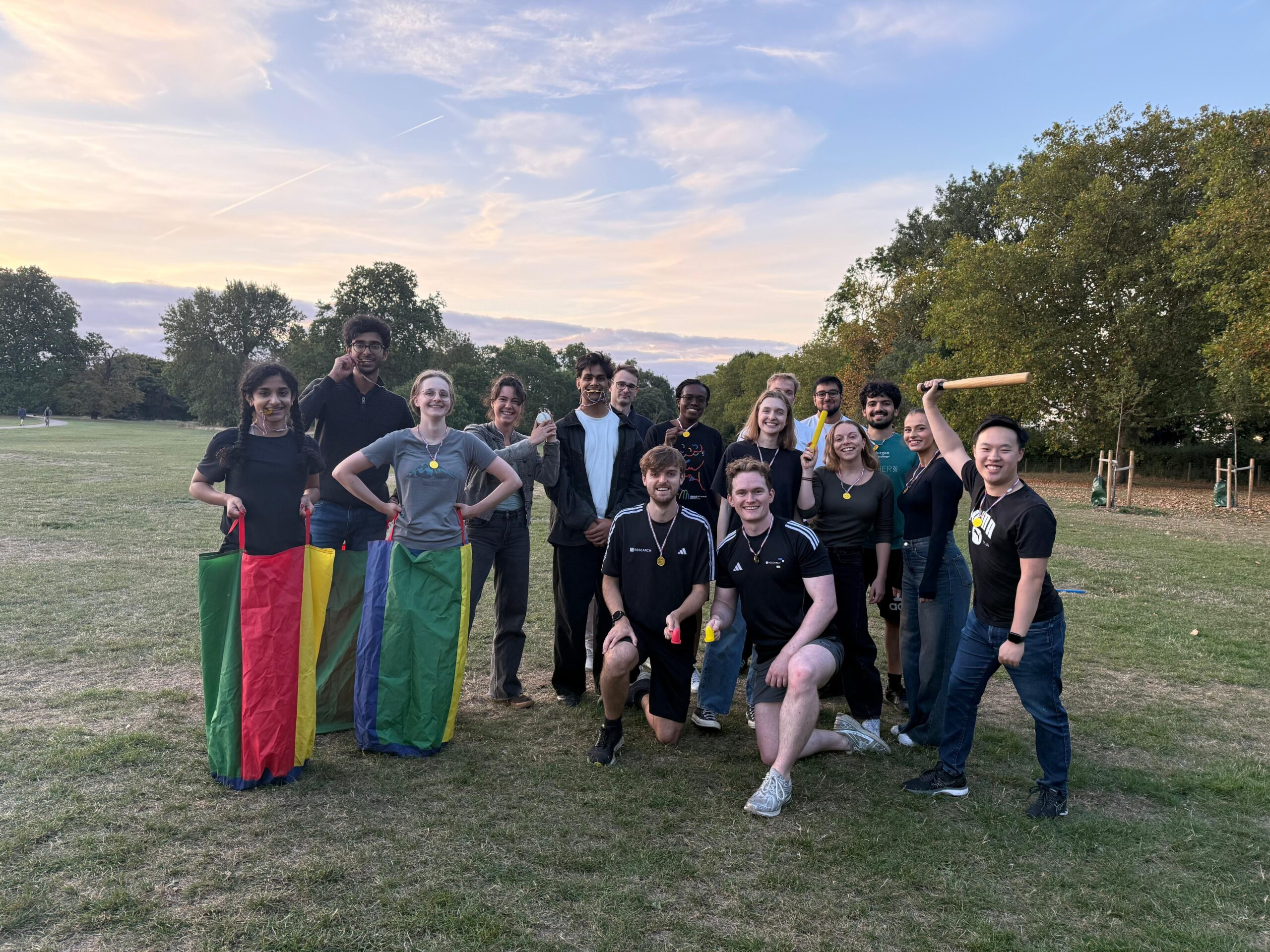 Some of the G-Research team during the Intern sports day